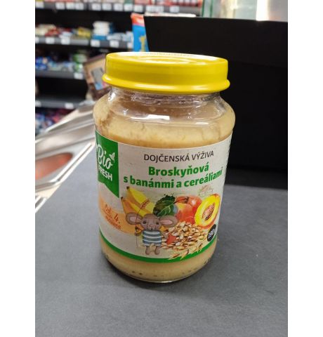 Detská Výživa Bio Broskyňa Banán Cereálie 190g Fresh