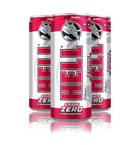 Hell zero strawberry energetický nápoj 250ml: