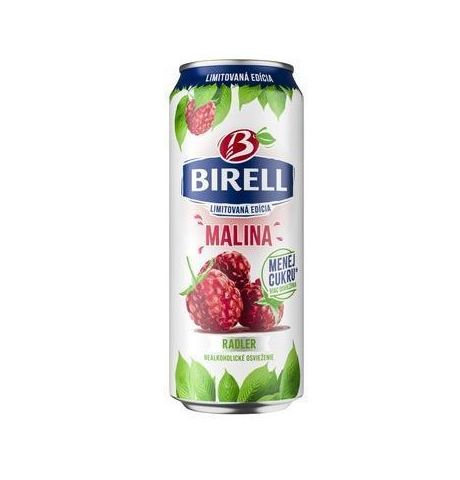 Birell Malina Menej Cukru 0,5l PLECH VRÁTNY OBAL