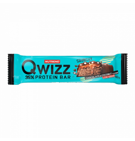 Nutrend Qwizz Proteínová tyčinka s príchuťou čokoláda a kokos 60g
