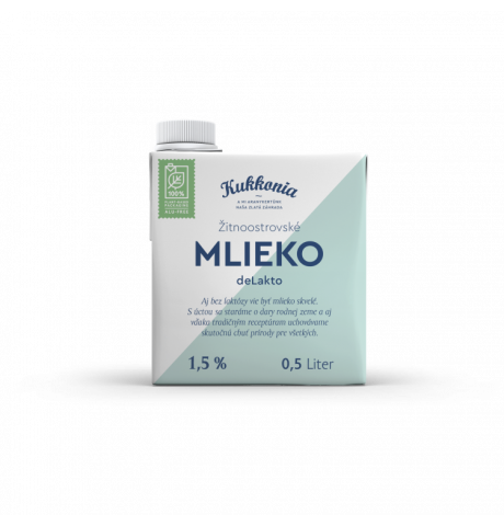 Kukkonia Žitnoostrovské mlieko deLakto 1,5% 0,5 l