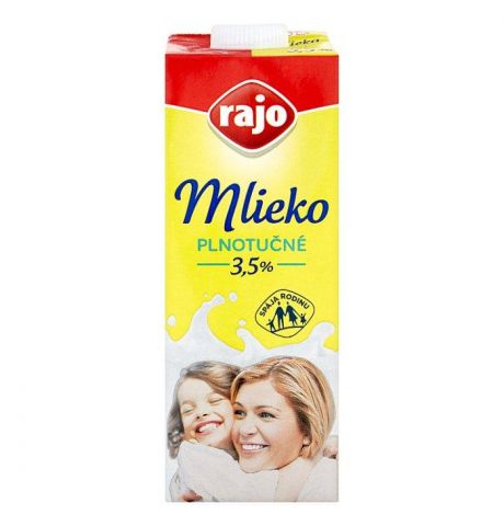 Rajo Trvanlivé mlieko plnotučné 1 l