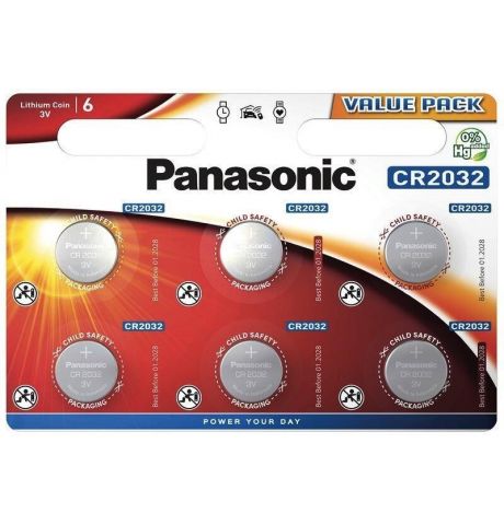 PANASONIC Lithiová batéria  CR-2032EL/6BP 3V 3ks