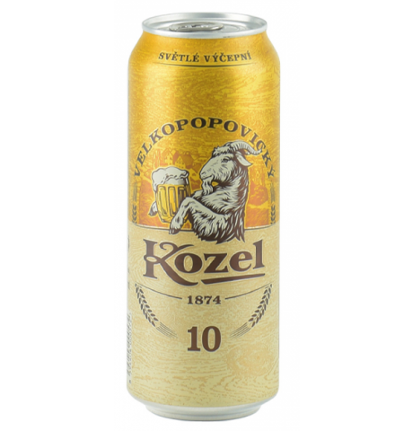 Pivo Veľkopopovický Kozel 10 0,5l PLECH Z