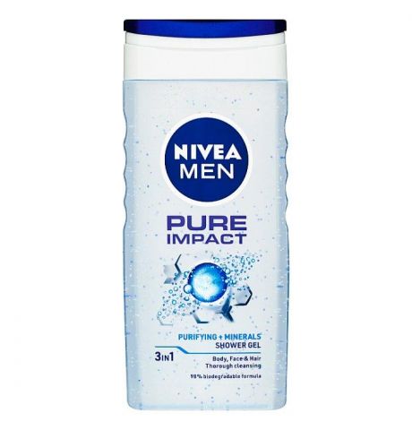 Nivea Men Pure Impact Sprchovací gél 250 ml