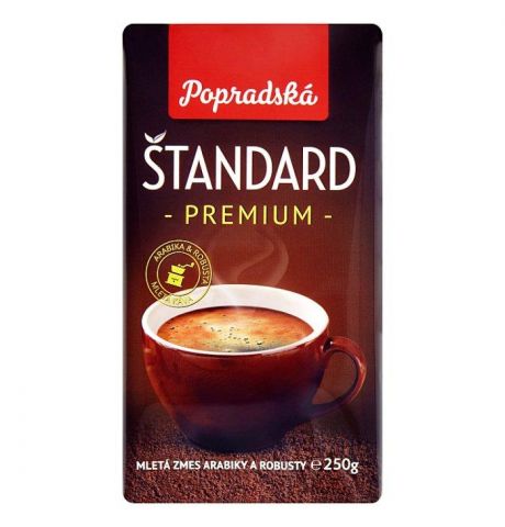 Popradská Štandard Premium pražená mletá káva 250 g