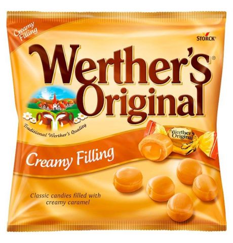 Werther's Original Creamy Filling smotanové bonbóny s karamelovou náplňou 80 g