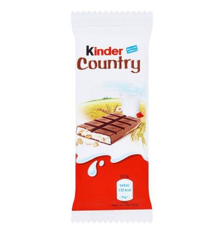 Kinder Country mliečna čokoláda s mliečnou náplňou a cereáliami 23,5 g
