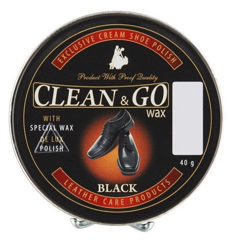 Clean & Go Krém na obuv z lesklej kože s voskom - čierny 40 g