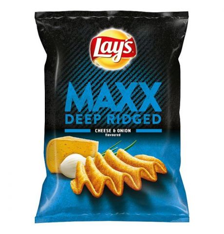 Lay's Maxx Vyprážané zemiakové lupienky s príchuťou syra a cibuľky 65 g