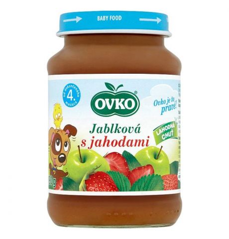 Ovko Jablková s jahodami 190 g
