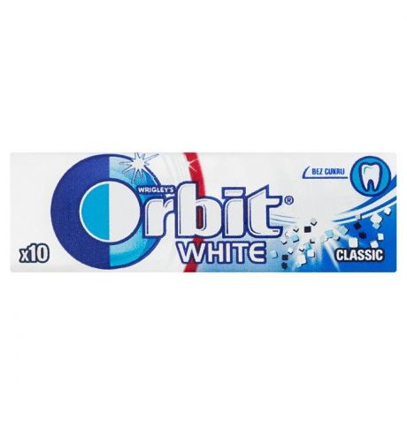 Wrigley's Orbit White Classic žuvačka bez cukru s mätovou príchuťou 10 ks 14 g