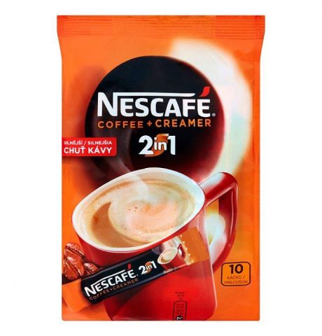 NESCAFÉ 2in1, instantná káva, 10 vreciek x 8 g (80 g)
