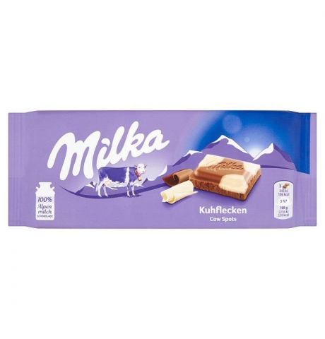 Milka Happy Cow mliečna a biela čokoláda 100 g