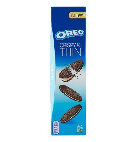 Oreo Crispy and Thin tenké sušienky s vanilkovou náplňou 96 g