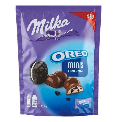 Milka Oreo Minis tyčinky v mliečnej čokoláde 10 ks, 153 g
