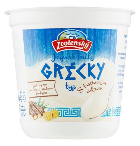 Zvolenský Jogurt biely grécky typ s trstinovým cukrom 320 g
