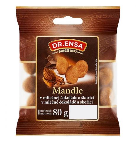 Dr. Ensa Mandle v mliečnej čokoláde a škorici 80 g