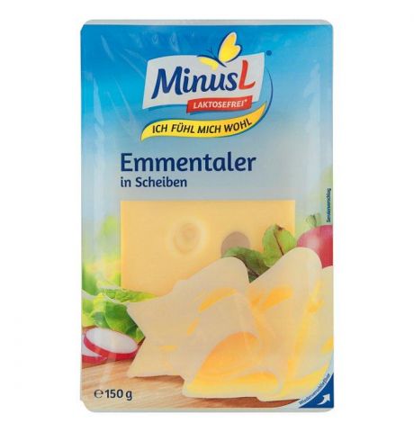 MinusL Emmentaler syrové plátky bezlaktózové 150 g