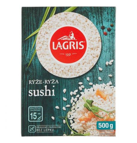 Lagris Ryža sushi guľatozrnná lúpaná 500 g
