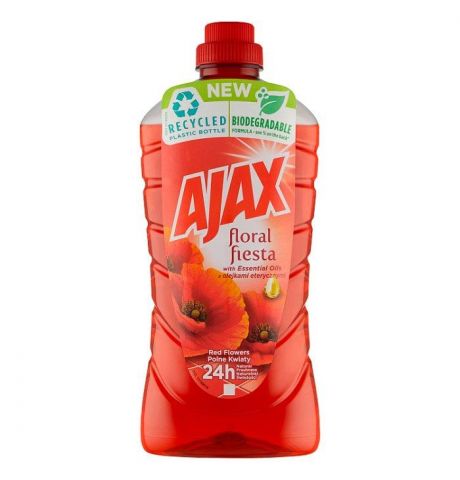Ajax Floral Fiesta Red Flowers čistiaci prostriedok pre domácnosť 1 l