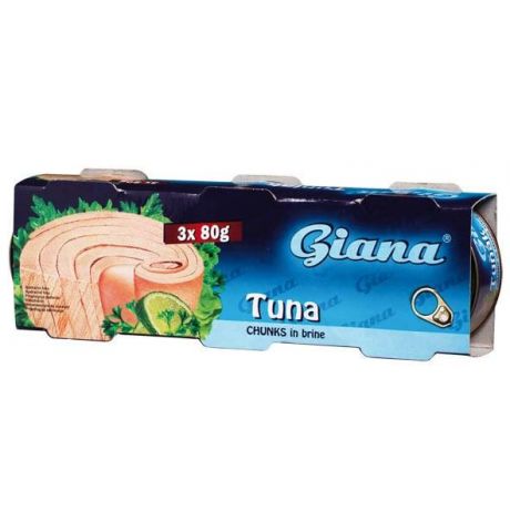 Tuniak kúsky vo vlastnej šťave 3x80g Giana