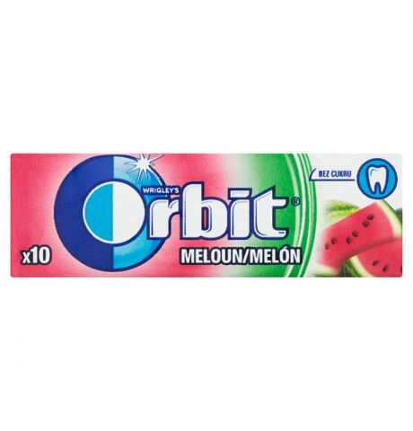 Wrigley's Orbit Melón žuvačka bez cukru s melónovou príchuťou 10 ks 14 g
