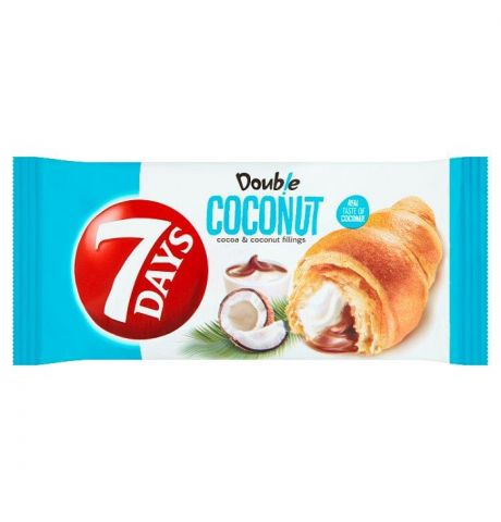 7 Days Double Croissant s kakaovou a kokosovou náplňou 60 g