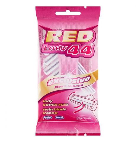 Red Lady 44 Exclusive dvojbritvový holiaci strojček s výkyvnou hlavicou pre ženy 5 ks