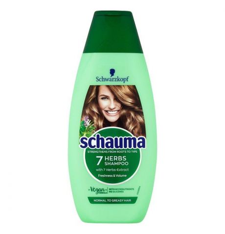 Schauma šampón 7 bylín pre sviežosť a objem vlasov na normálne až rýchlo mastiace sa vlasy 400 ml