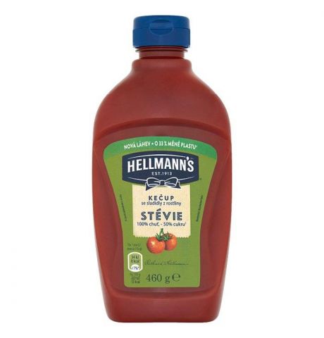 Hellmann's Kečup jemný s cukrom a sladidlom glykozidy steviolu 460 g