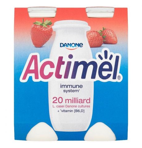 Actimel jogurtový nápoj jahoda 4 x 100 g