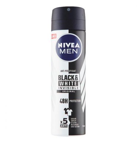 Nivea Men Black & White Invisible Original Sprej antiperspirant 150 ml