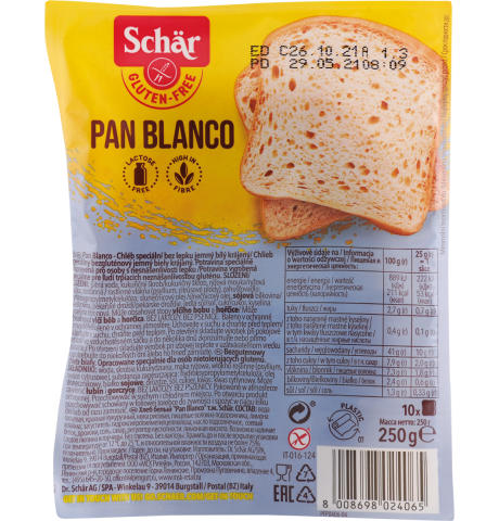 Chlieb Schär Pan Blanco Bezglutenovy 250g:
