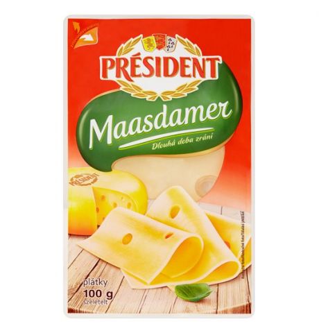 President syr  Maasdamer plátky 100g