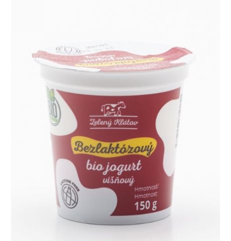 Bezlaktózový bio jogurt višňový 150g: