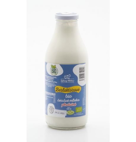 Bezlaktózové bio mlieko čerstvé 750ml: