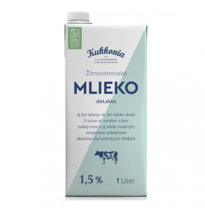 Kukkonia Mlieko deLakto 1,5% 1l