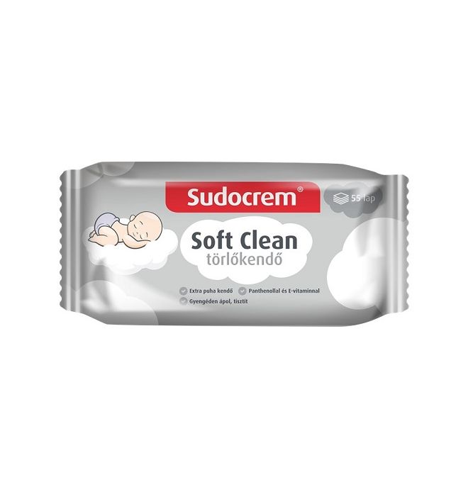 Sudocream Vlhčené obrúsky 55ks Soft Clean