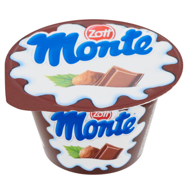 Zott Monte Mliečny dezert čokoládový s lieskovými orieškami 150g