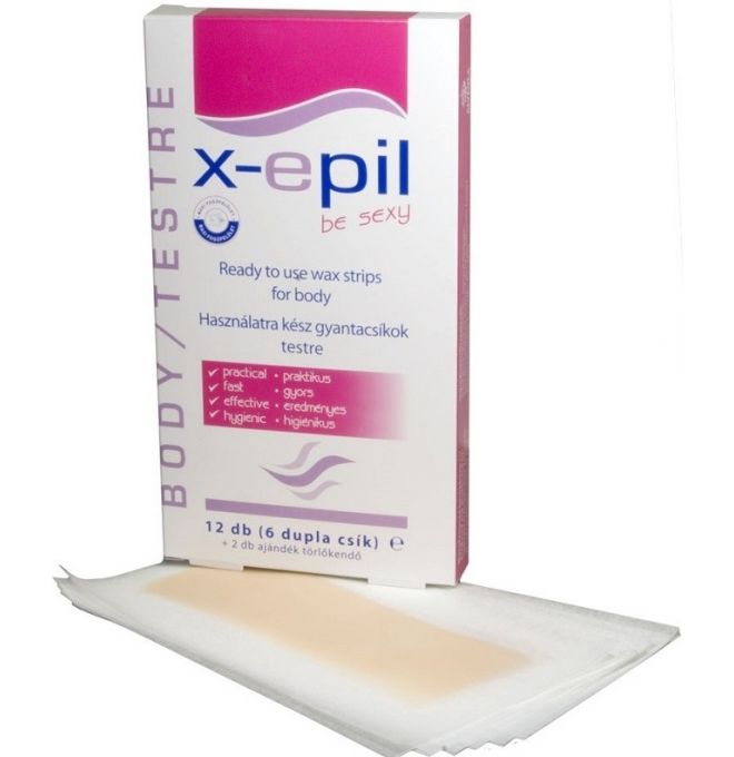 X-epil Depilačné studené voskové pásiky na telo 12ks