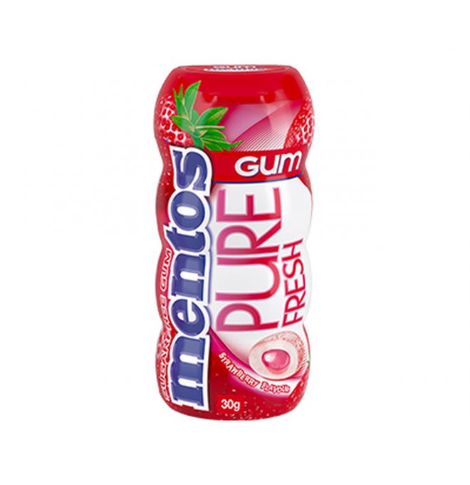 Mentos Pure Fresh Strawberry Chewing Gum 30g