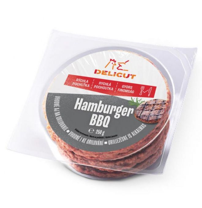 Delicut Kurací hamburger BBQ 250g