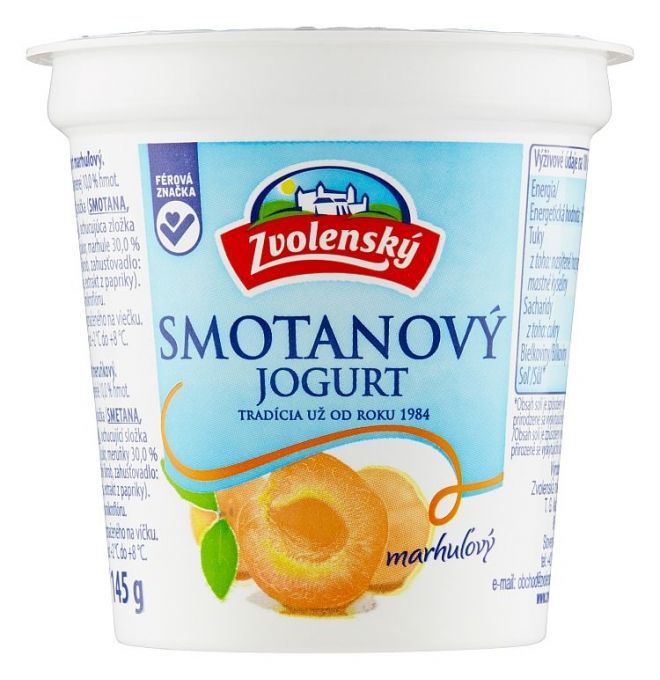 Jogurt Smotanový Marhuľa 145g Zvolenský