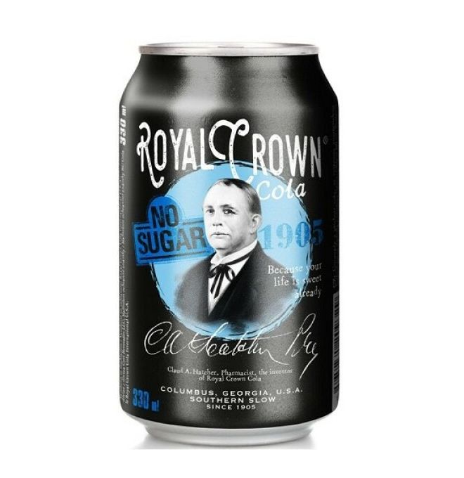 Royal Crown Cola No Sugar 0,33l PLECH Z