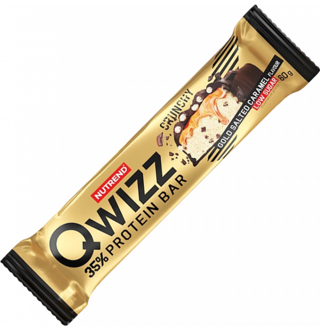 Nutrend Qwizz Gold Proteínová tyčinka s príchuťou slaný karamel 60g