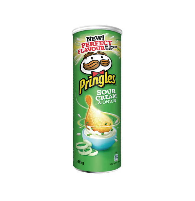 Pringles chips smotana-cib. 165g/18: