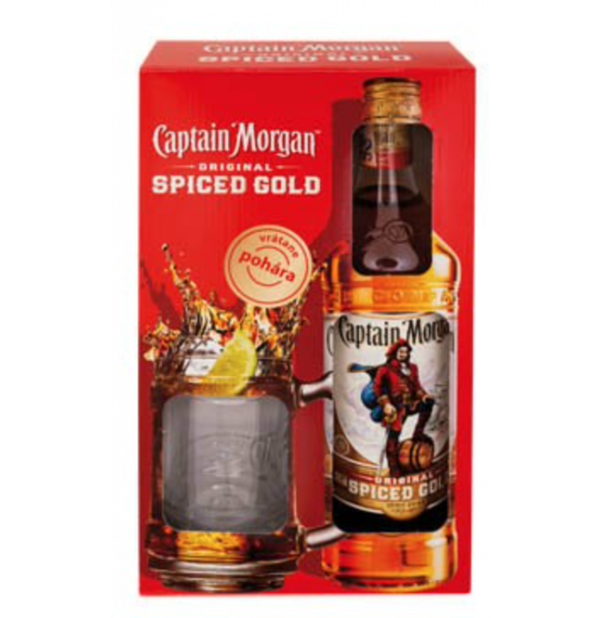 Rum Captain Morgan Original Spiced Gold 35% 0,7l + Pohár
