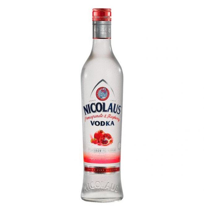 Nicolaus Vodka s príchuťou granátového jablka a maliny 38% 700 ml