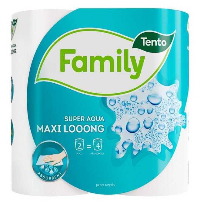 Tento Family Maxi Super Aqua Loong papierové utierky 2 vrstvy 2 kotúče